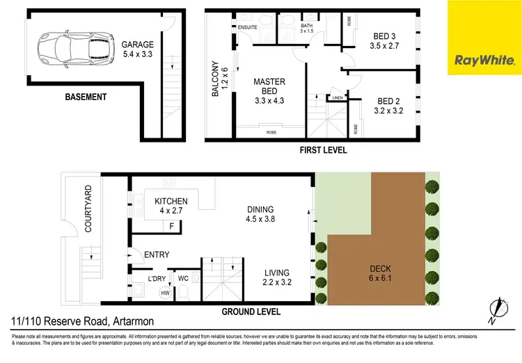 Floorplan of Homely townhouse listing, 11/110 Reserve Road, Artarmon NSW 2064