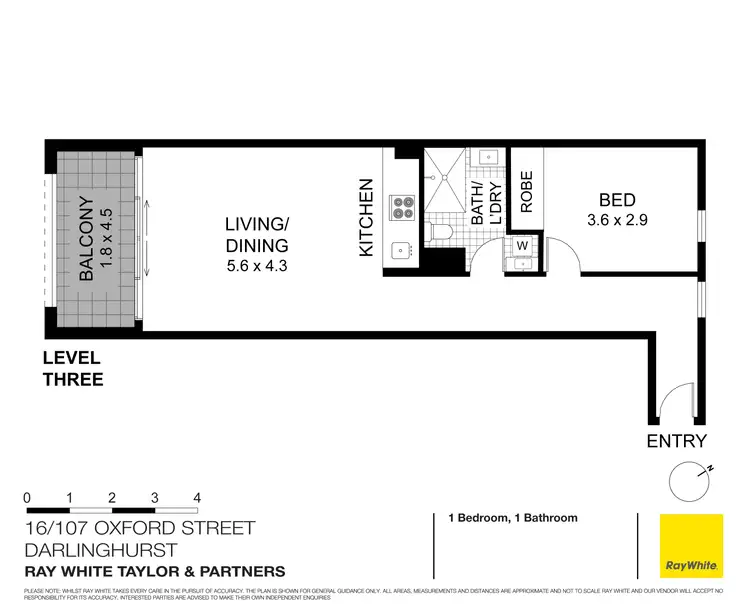 Floorplan of Homely apartment listing, 16/107-111 Oxford Street, Darlinghurst NSW 2010