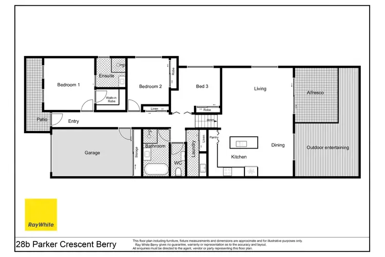 Floorplan of Homely semi-detached listing, 28B Parker Crescent, Berry NSW 2535