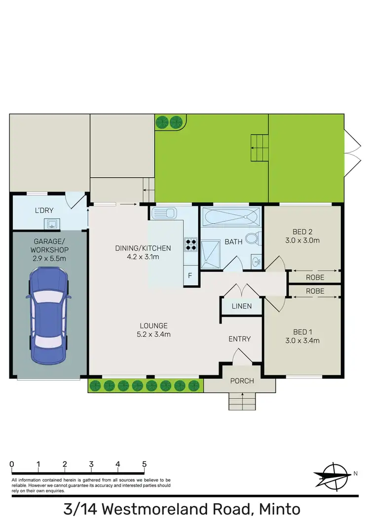 Floorplan of Homely villa listing, 3/14 Westmoreland Road, Minto NSW 2566