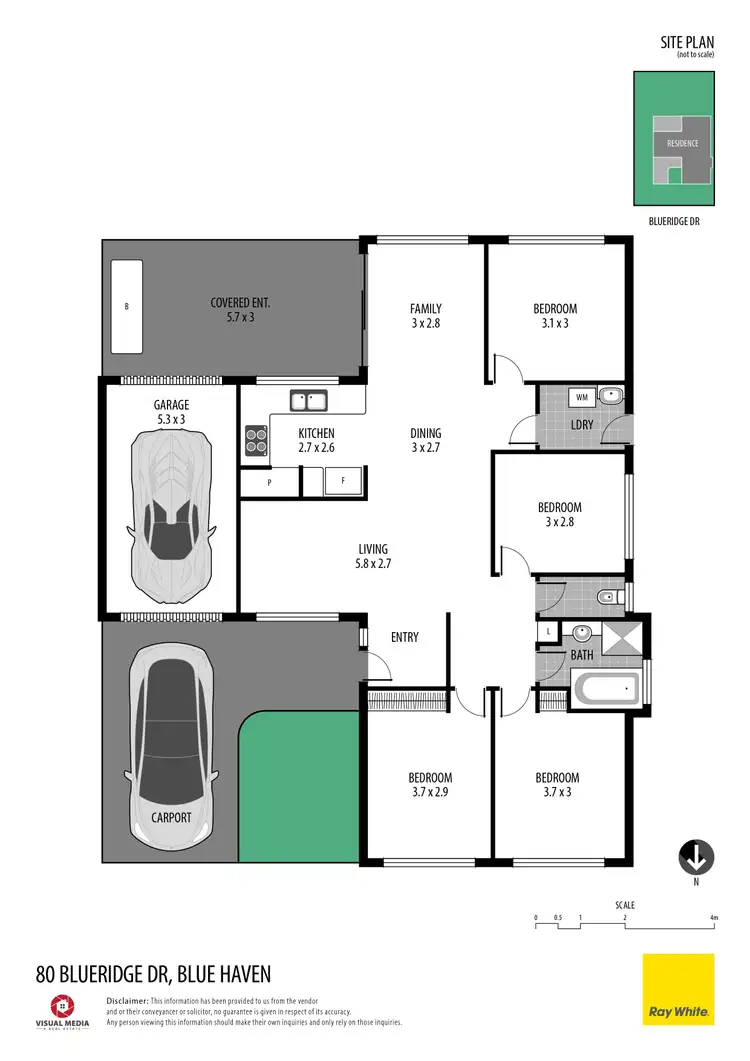Floorplan of Homely house listing, 80 Blueridge Drive, Blue Haven NSW 2262