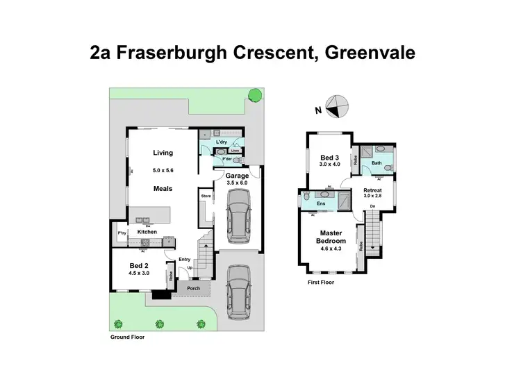 Floorplan of Homely townhouse listing, 2A Fraserburgh Crescent, Greenvale VIC 3059