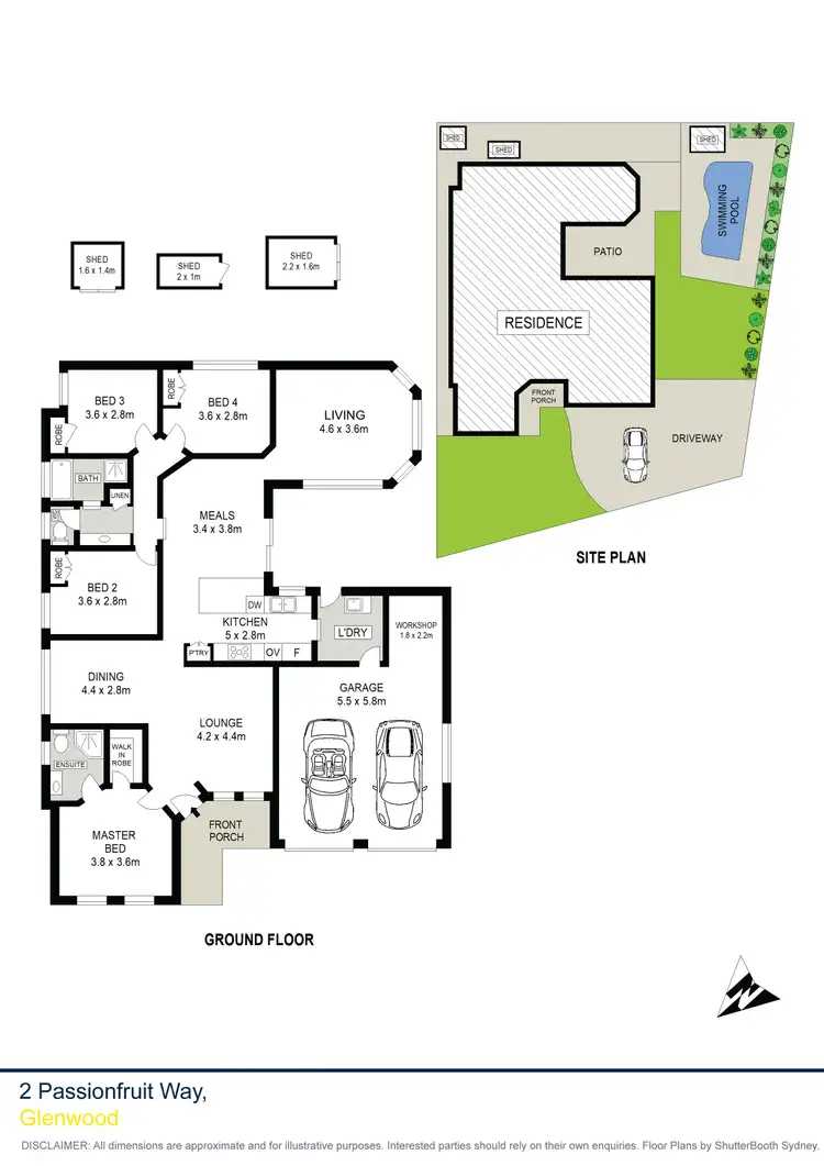 Floorplan of Homely house listing, 2 Passionfruit Way, Glenwood NSW 2768
