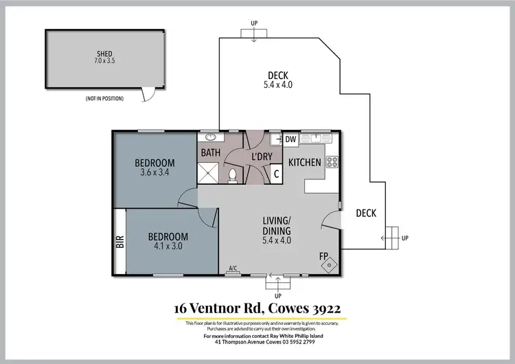Floorplan of Homely house listing, 16 Ventnor Road, Cowes VIC 3922