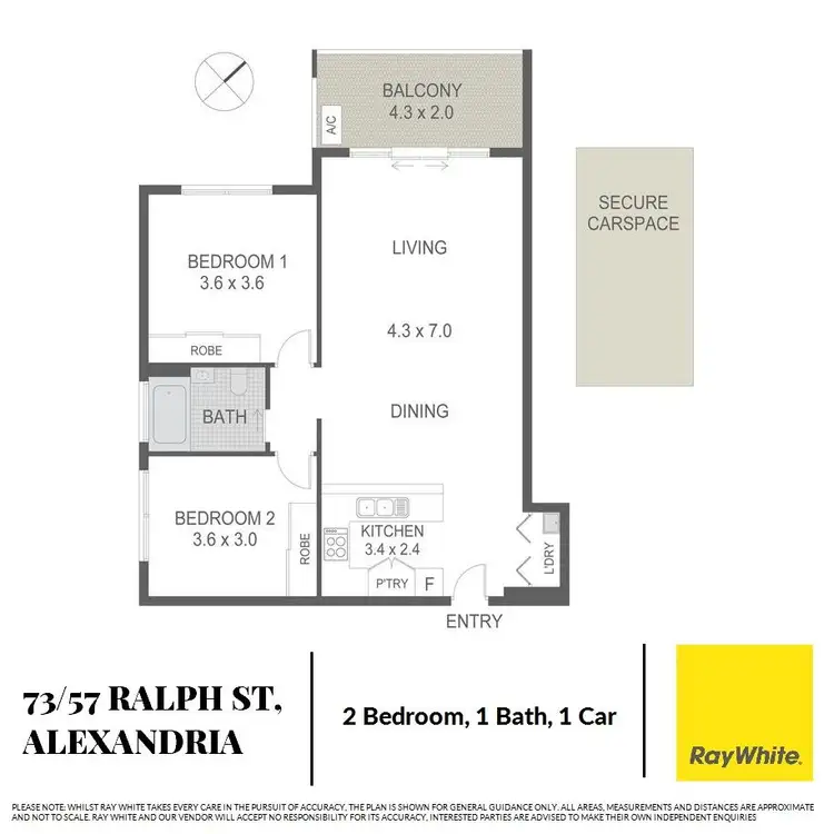 Floorplan of Homely apartment listing, 73/57 Ralph Street, Alexandria NSW 2015