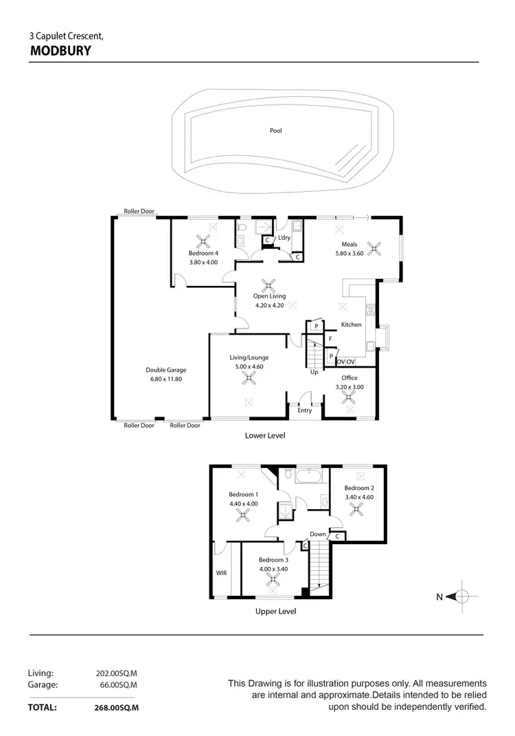 Floorplan of Homely house listing, 3 Capulet Crescent, Modbury SA 5092