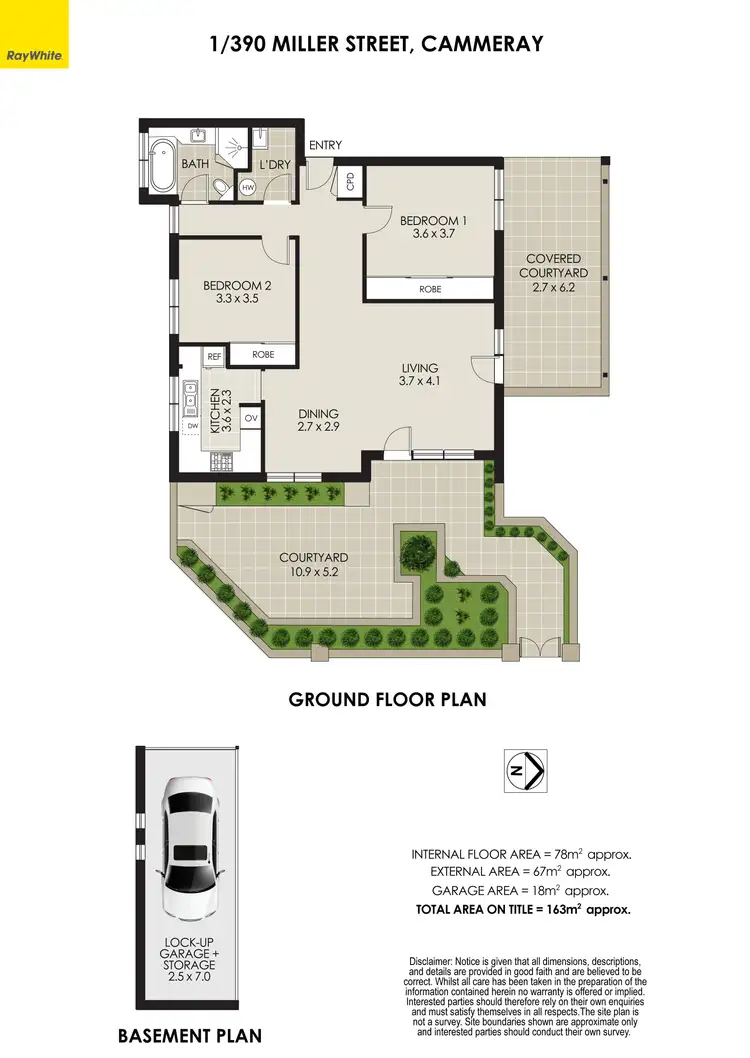 Floorplan of Homely apartment listing, 1/390 Miller Street, Cammeray NSW 2062