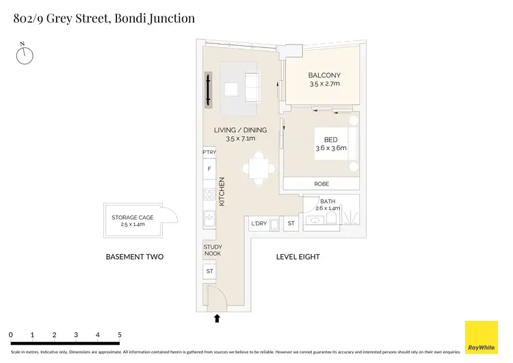 Floorplan of Homely apartment listing, 802/3 Gray Street, Bondi Junction NSW 2022