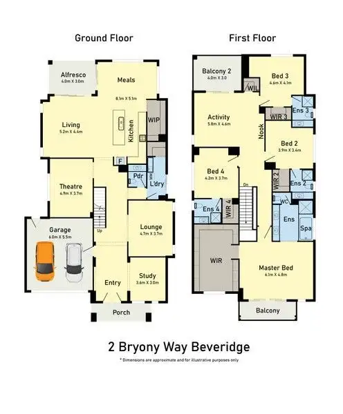 Floorplan of Homely house listing, 2 Bryony Way, Beveridge VIC 3753