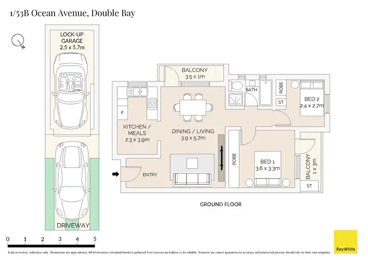 Floorplan of Homely apartment listing, 1/53B Ocean Avenue, Double Bay NSW 2028