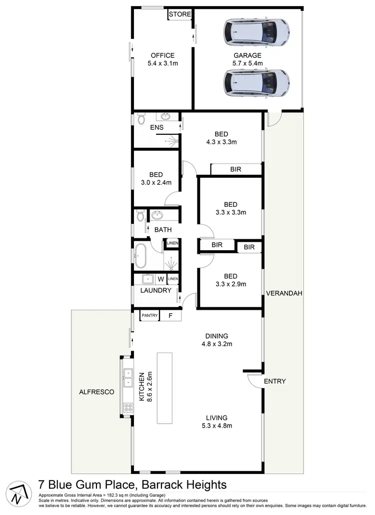 Floorplan of Homely house listing, 7 Blue Gum Place, Barrack Heights NSW 2528