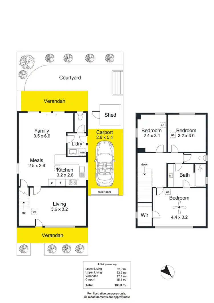 Floorplan of Homely townhouse listing, 6/57 Francis Ridley Circuit, Brompton SA 5007