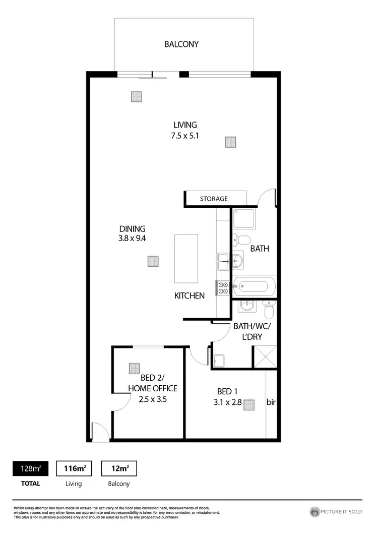 Floorplan of Homely apartment listing, 26/4-8 Charles Street, Adelaide SA 5000