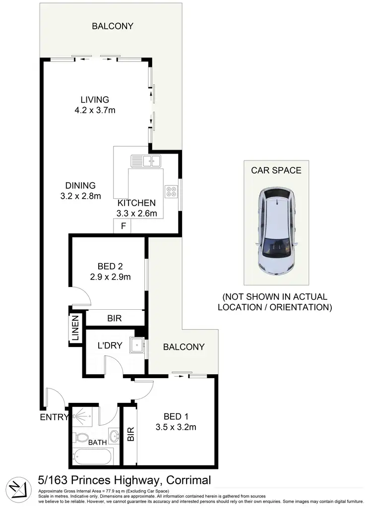 Floorplan of Homely apartment listing, 5/163 Princes Highway, Corrimal NSW 2518