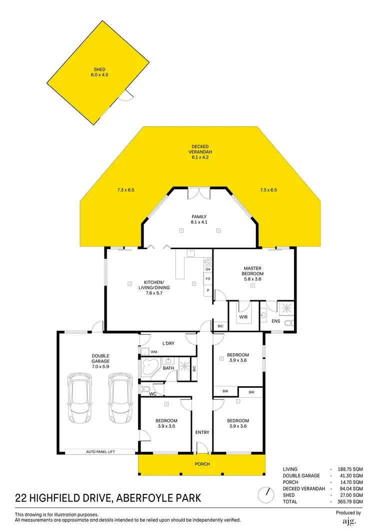 Floorplan of Homely house listing, 22 Highfield Drive, Aberfoyle Park SA 5159
