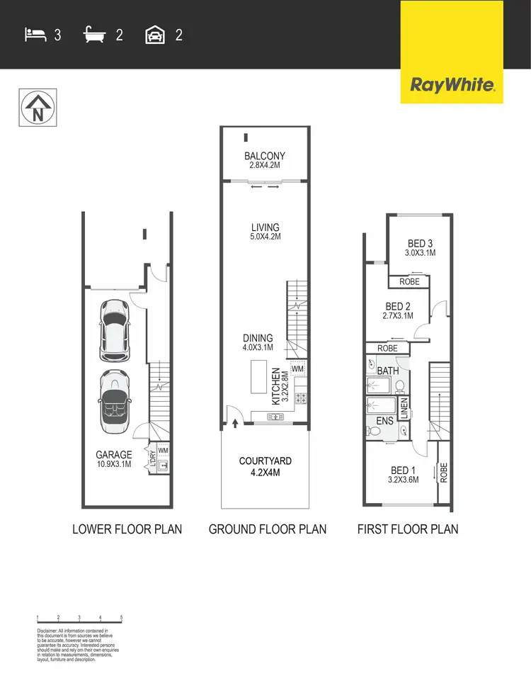 Floorplan of Homely townhouse listing, 34/2 Foulkes Street, Denman Prospect ACT 2611