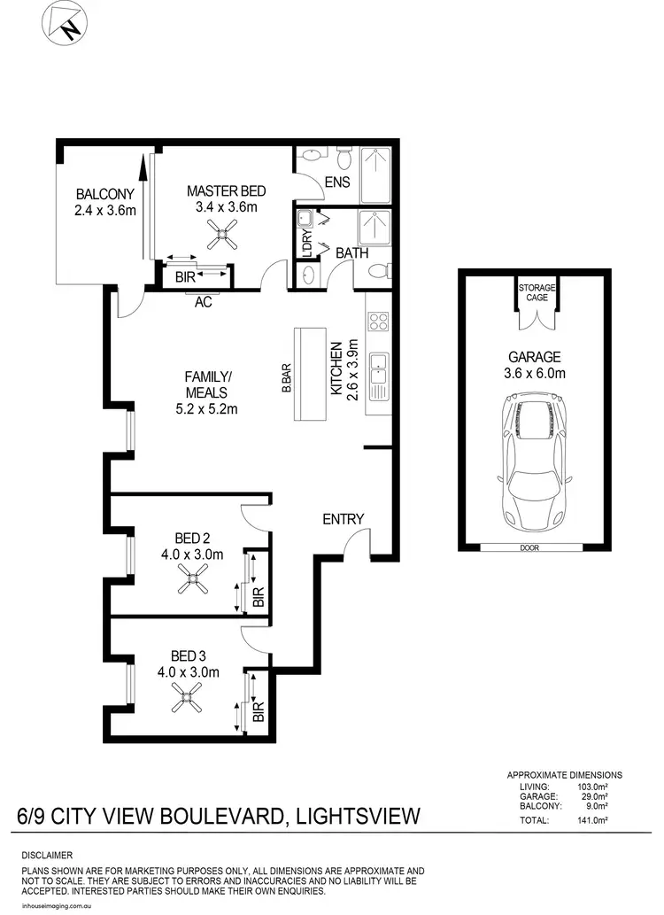 Floorplan of Homely apartment listing, 6/9 City View Boulevard, Lightsview SA 5085