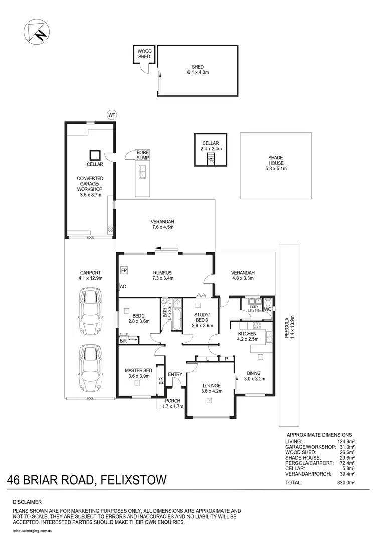 Floorplan of Homely house listing, 46 Briar Road, Felixstow SA 5070