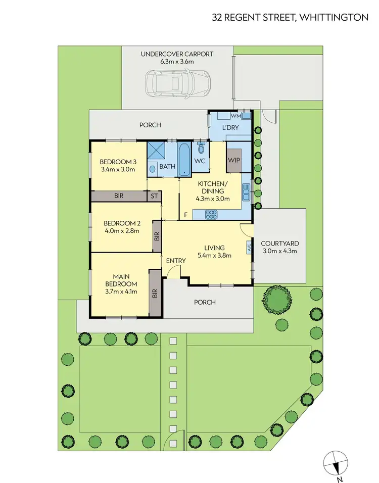 Floorplan of Homely house listing, 32 Regent Street, Whittington VIC 3219