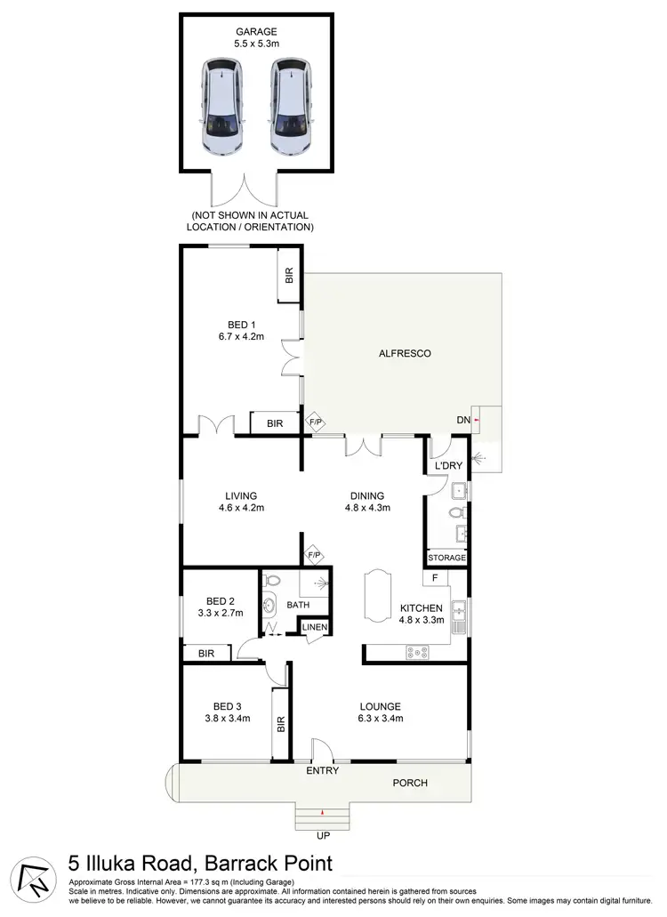 Floorplan of Homely house listing, 5 Iluka Road, Barrack Point NSW 2528