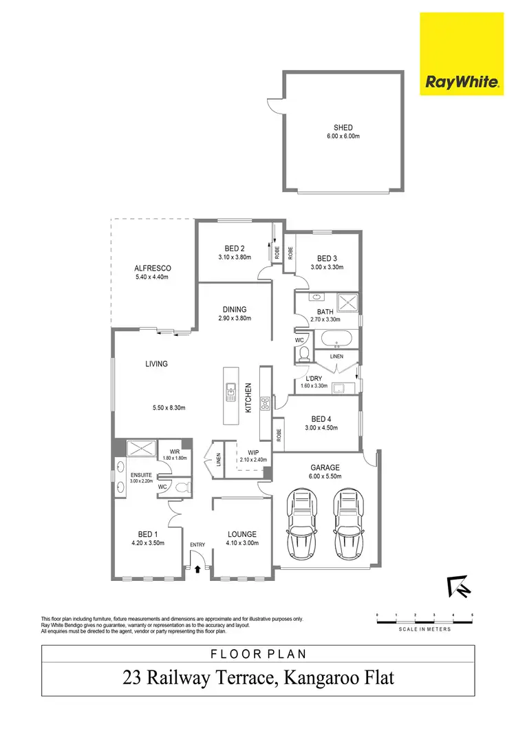 Floorplan of Homely house listing, 23 Railway Terrace, Kangaroo Flat VIC 3555