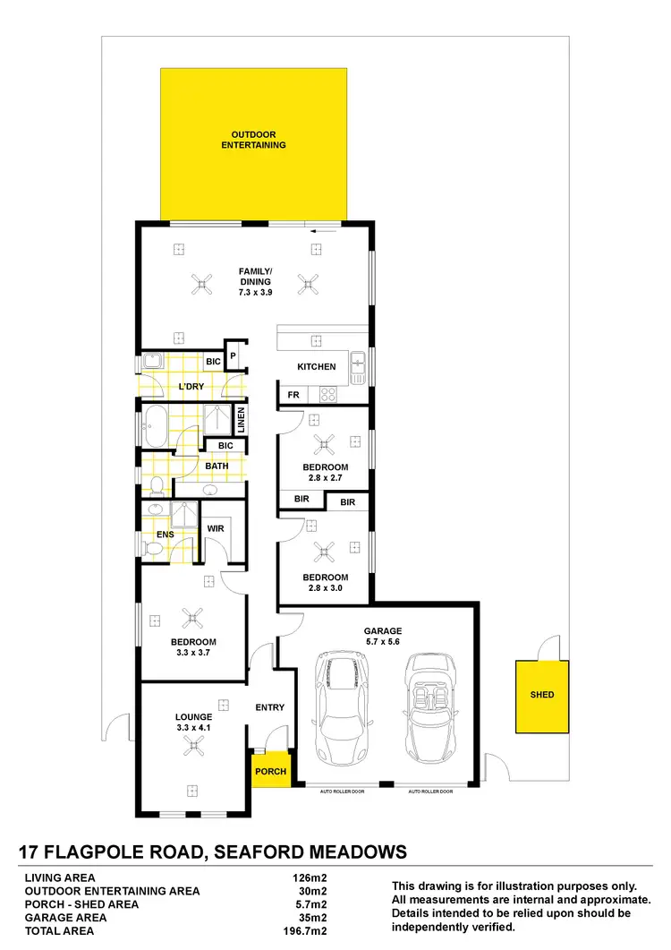 Floorplan of Homely house listing, 17 Flagpole Road, Seaford Meadows SA 5169