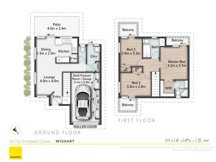 Floorplan of Homely townhouse listing, 22/15 Erindale Close, Wishart QLD 4122