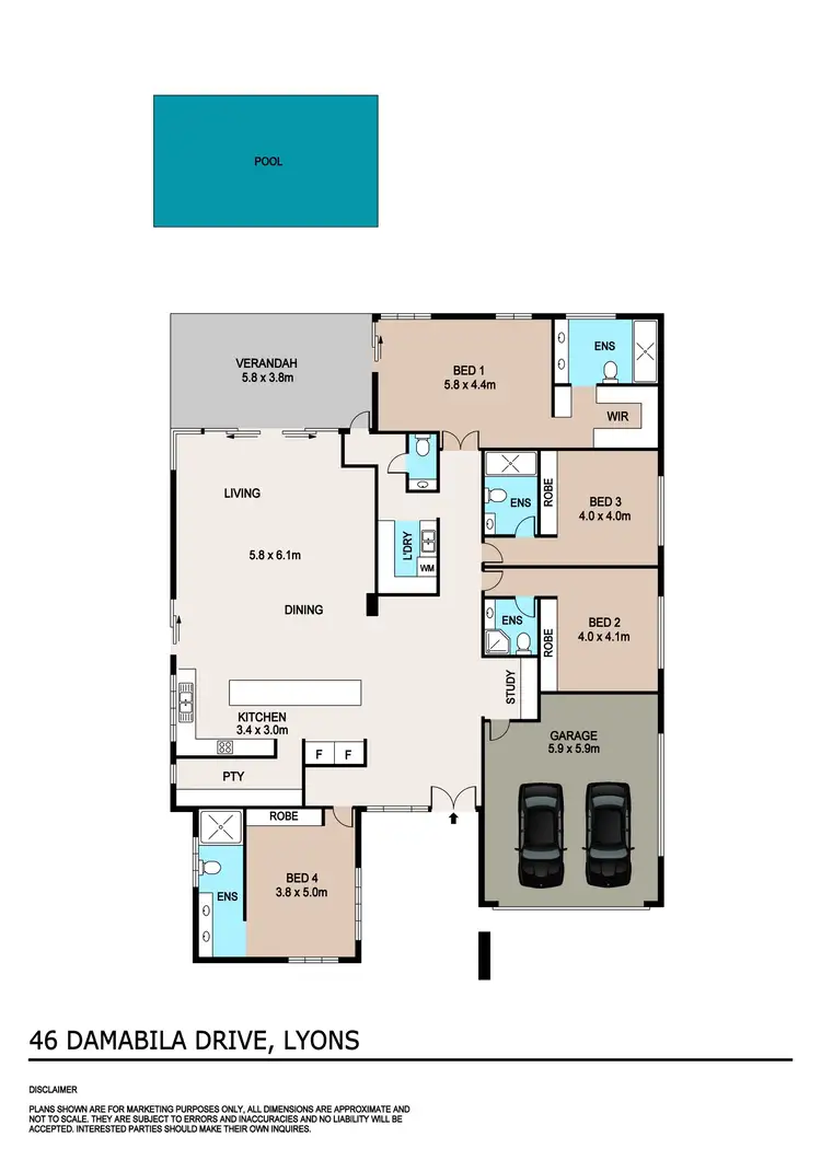 Floorplan of Homely house listing, 46 Damabila Drive, Lyons NT 810