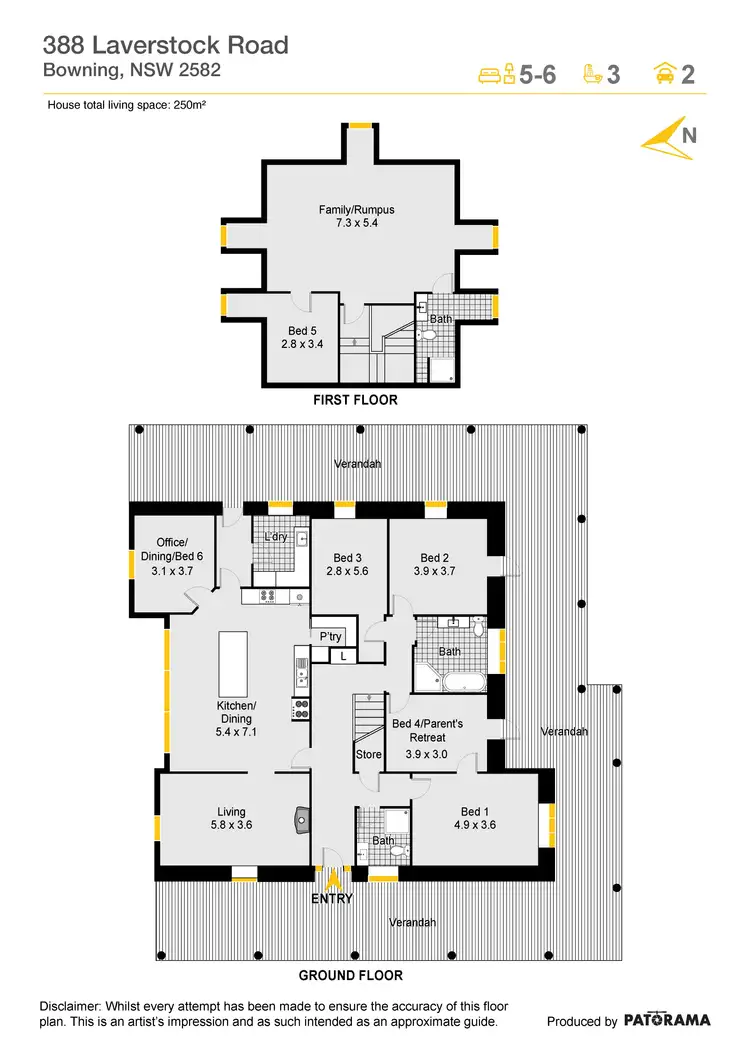 Floorplan of Homely house listing, "Dyurra" 388 Laverstock Road, Yass NSW 2582