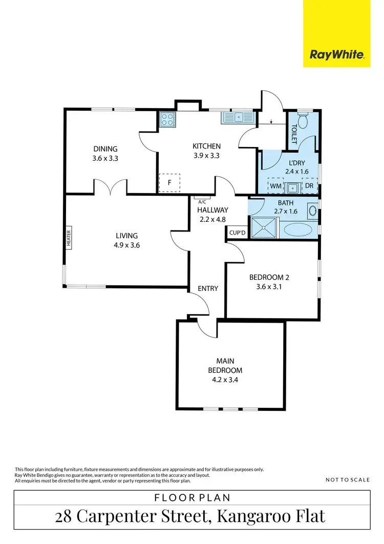 Floorplan of Homely house listing, 28 Carpenter Street, Kangaroo Flat VIC 3555