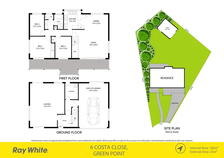 Floorplan of Homely house listing, 6 Costa Close, Green Point NSW 2251
