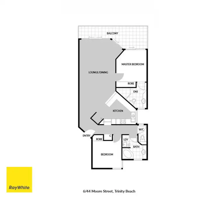 Floorplan of Homely unit listing, 6/44 Moore Street, Trinity Beach QLD 4879
