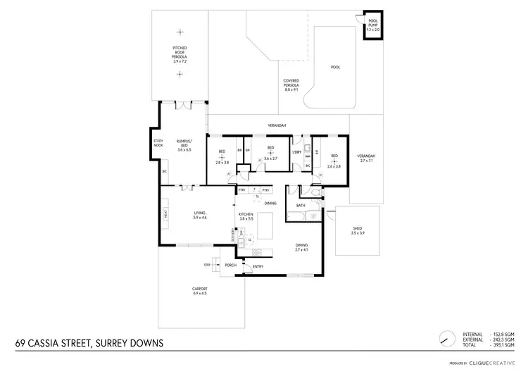 Floorplan of Homely house listing, 69 Cassia Street, Surrey Downs SA 5126