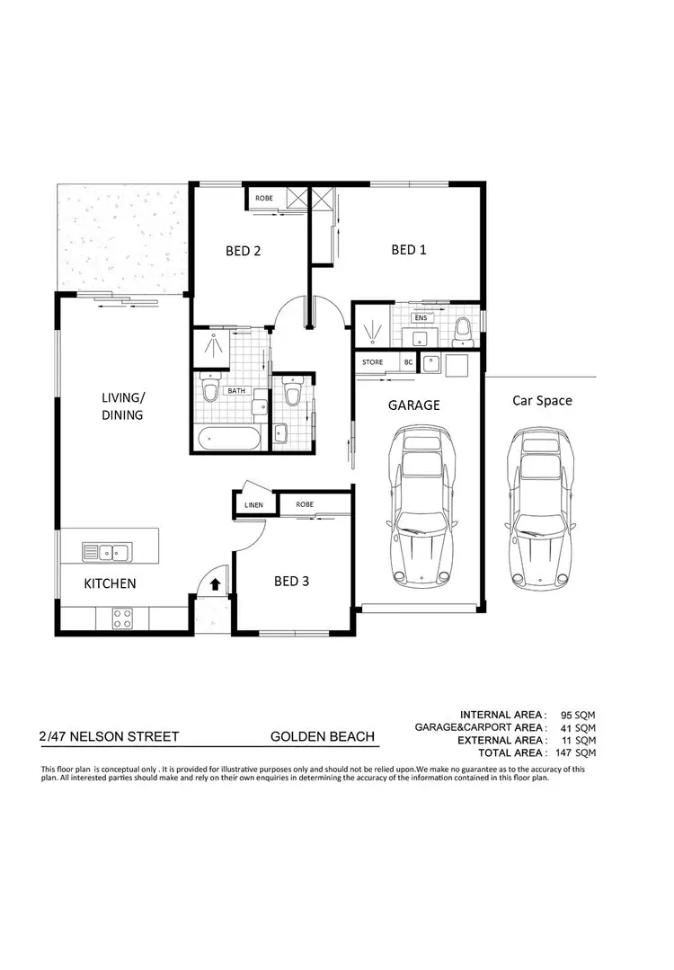 Floorplan of Homely house listing, Unit 2/47 Nelson Street, Golden Beach QLD 4551