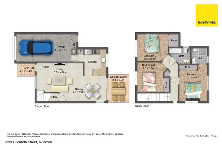 Floorplan of Homely townhouse listing, 33/93 Penarth Street, Runcorn QLD 4113