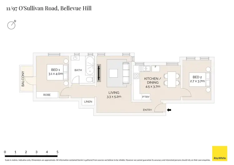 Floorplan of Homely apartment listing, 11/97 O'Sullivan Road, Bellevue Hill NSW 2023