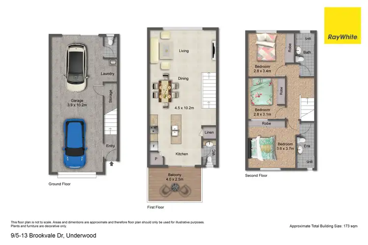 Floorplan of Homely townhouse listing, 9/5-13 Brookvale Drive, Underwood QLD 4119