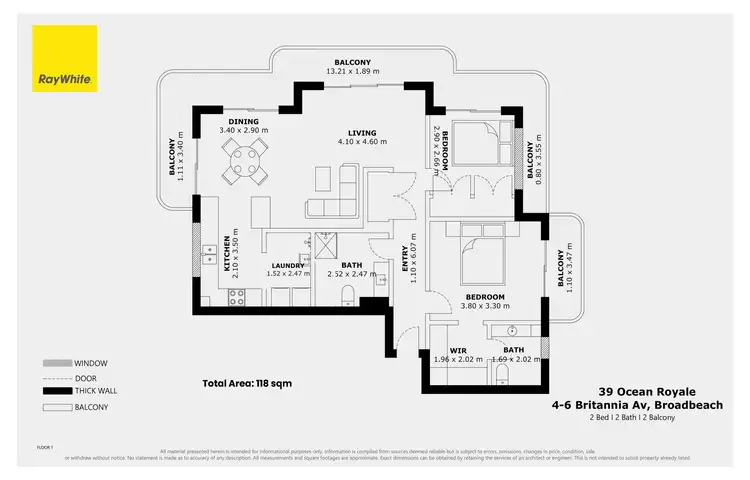 Floorplan of Homely apartment listing, 39/4 Britannia Avenue, Broadbeach QLD 4218