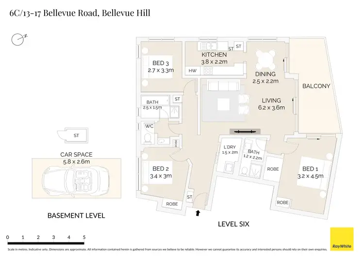 Floorplan of Homely apartment listing, 6C/13-17 Bellevue Road, Bellevue Hill NSW 2023
