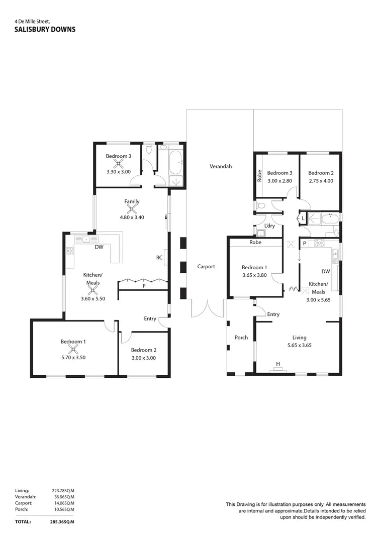 Floorplan of Homely house listing, 4 De Mille Street, Salisbury Downs SA 5108