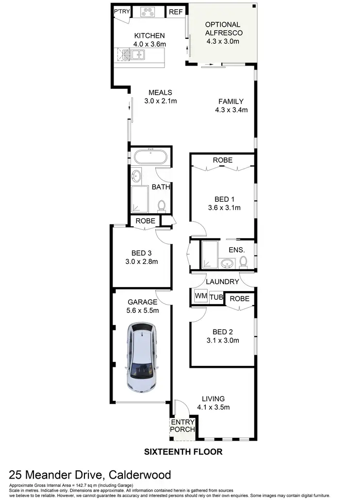 Floorplan of Homely house listing, 25 Meander Drive, Calderwood NSW 2527
