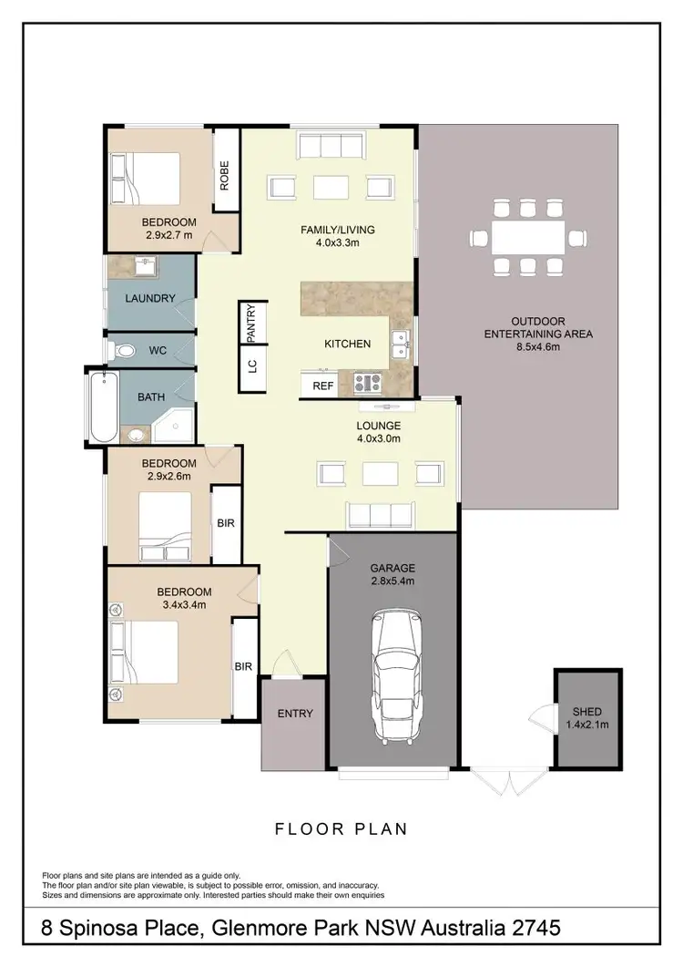 Floorplan of Homely house listing, 8 Spinosa Place, Glenmore Park NSW 2745