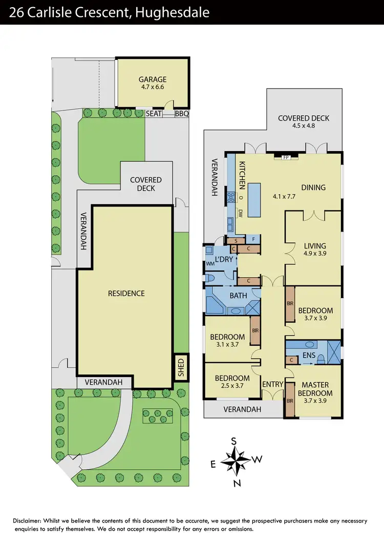 Floorplan of Homely house listing, 26 Carlisle Crescent, Hughesdale VIC 3166