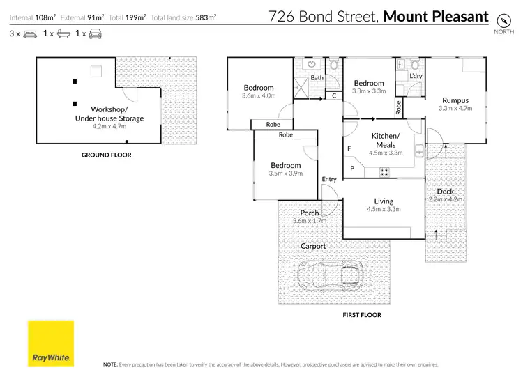 Floorplan of Homely house listing, 726 Bond Street, Mount Pleasant VIC 3350