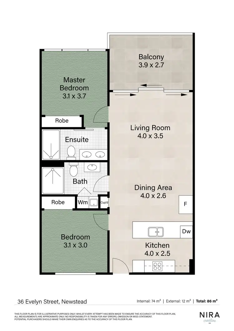 Floorplan of Homely apartment listing, 4023/41 Austin Street, Newstead QLD 4006