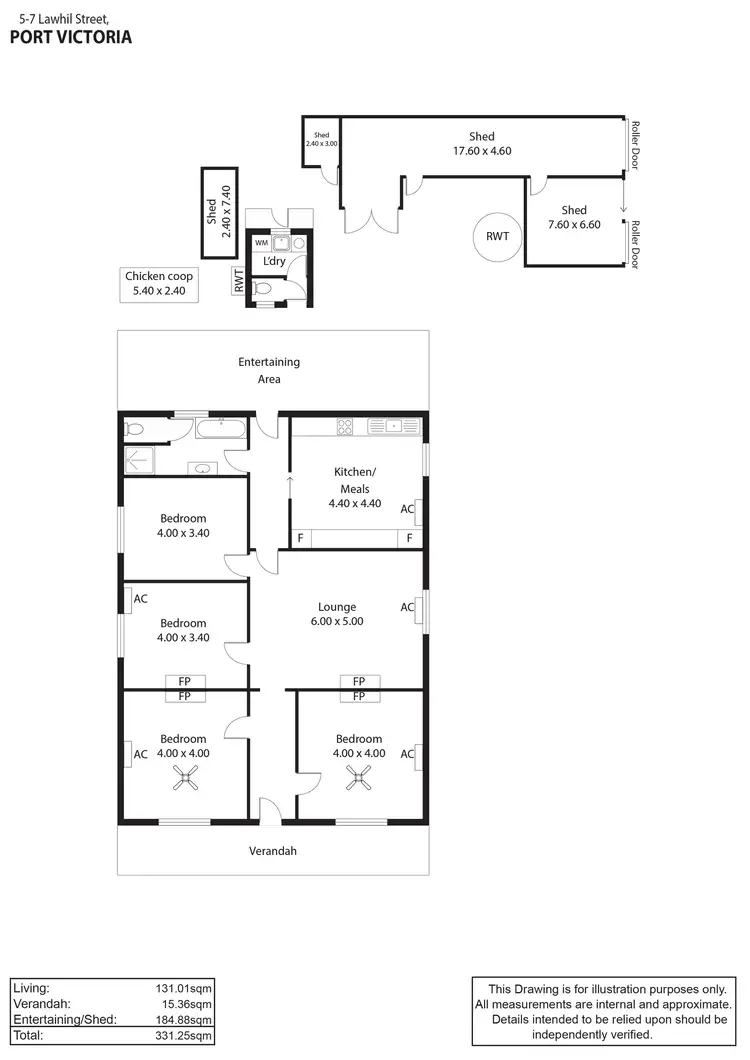 Floorplan of Homely house listing, 5 - 7 Lawhill Street, Port Victoria SA 5573