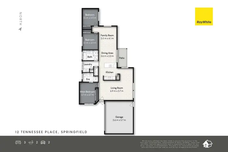 Floorplan of Homely house listing, 12 Tennessee Place, Springfield QLD 4300