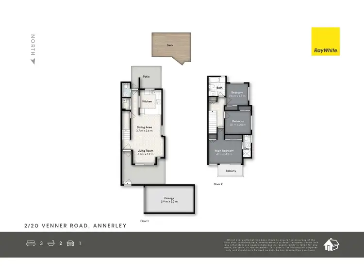 Floorplan of Homely townhouse listing, 2/20 Venner Road, Annerley QLD 4103