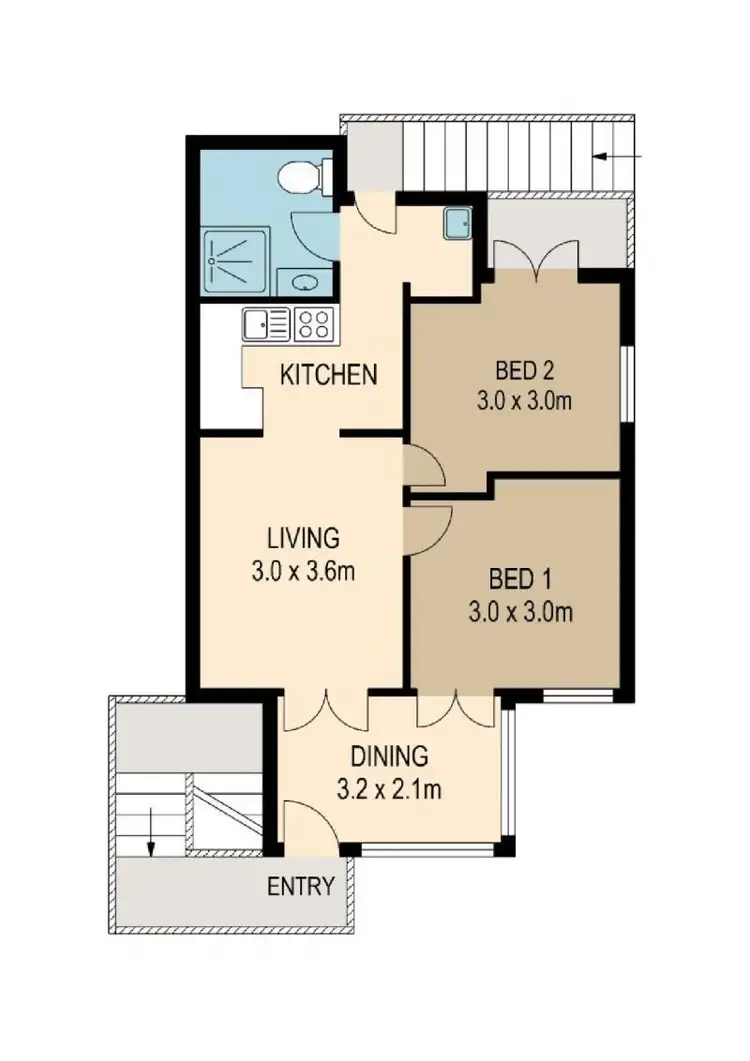 Floorplan of Homely apartment listing, 6/497 Bowen Terrace, New Farm QLD 4005