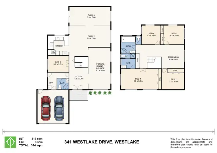Floorplan of Homely house listing, 341 Westlake Drive, Westlake QLD 4074
